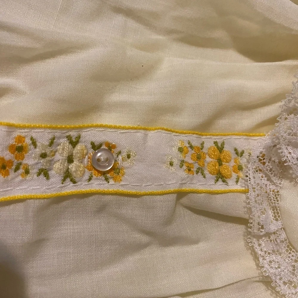 Vintage Embroidered Dress - Size 0/3 Months